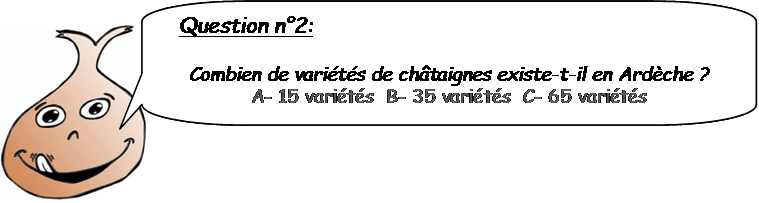 Nombres de variété de châtaigne en Ardèche